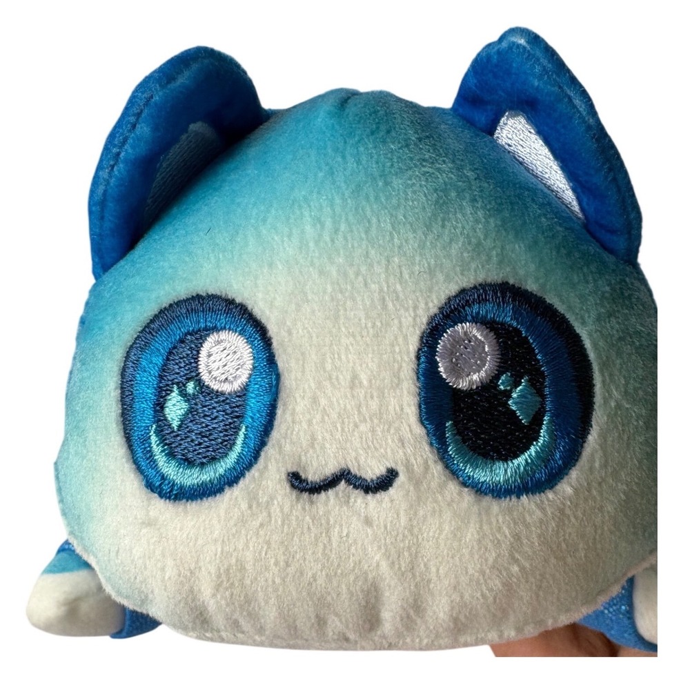 Aphmau MeeMeows Mystery Plush Blue Ombre Cat with Glitter Hoodie 6 Inch